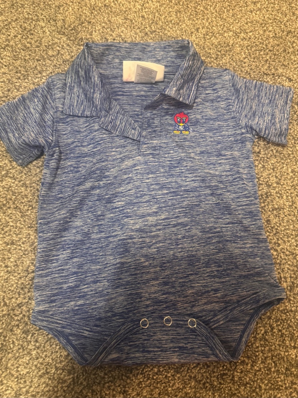 University of Kansas Baby Jay Polo Onesie